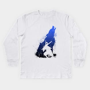 The Walker of Abyss (Version Blue/Black) Kids Long Sleeve T-Shirt